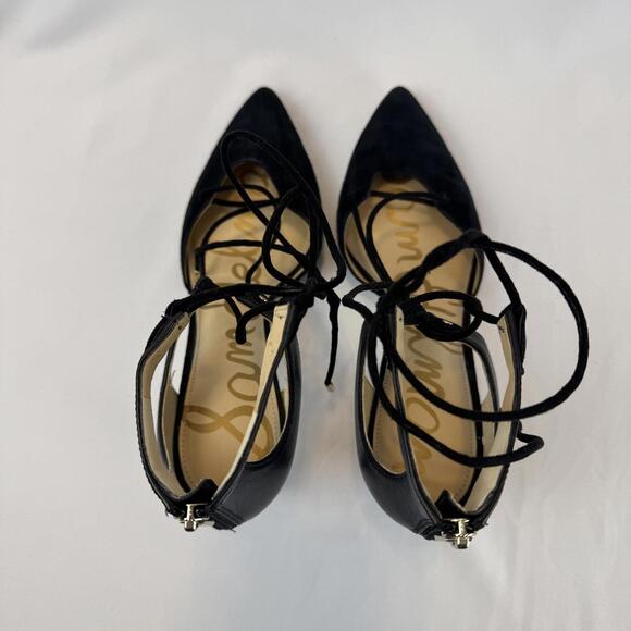 Sam Edelman Shoes - Sam Edelman Black Lace-Up Pointed Toe Heels - Size 9
